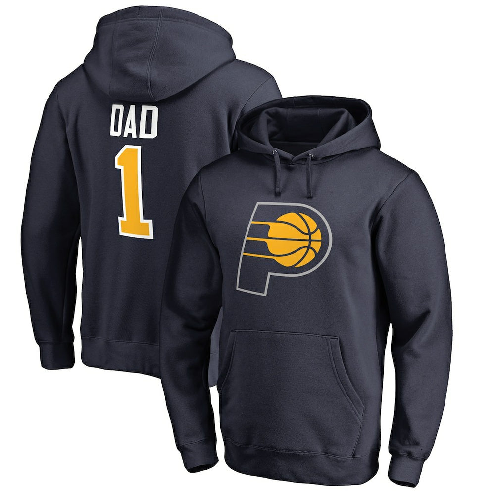 Indiana Pacers #1 Dad Pullover Hoodie - Navy shop