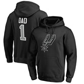 San Antonio Spurs #1 Dad Pullover Hoodie - Black online