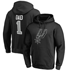 San Antonio Spurs #1 Dad Pullover Hoodie - Black online