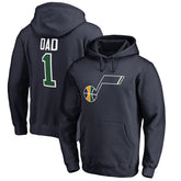 Utah Jazz #1 Dad Pullover Hoodie - Navy sale