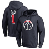 Washington Wizards #1 Dad Pullover Hoodie - Navy for sale
