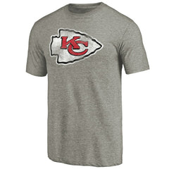 Kansas City Chiefs Distressed Team T-Shirt - Ash on sale