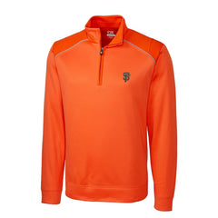 San Francisco Giants Cutter & Buck Ridge WeatherTec Half-Zip Pullover Jacket - Orange