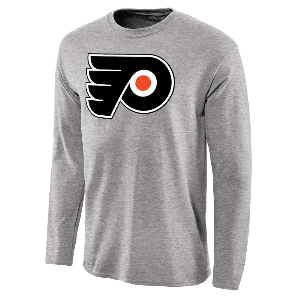 Philadelphia Flyers Team Primary Logo 2 Long Sleeve T-Shirt Ash