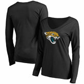 Jacksonville Jaguars Women's Primary Team Logo Long Sleeve T-Shirt - Black discount