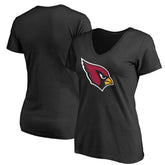 Arizona Cardinals Women's Primary Team Logo V-Neck T-Shirt - Black discount