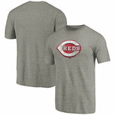 Cincinnati Reds Distressed Team Tri-Blend T-Shirt - Ash