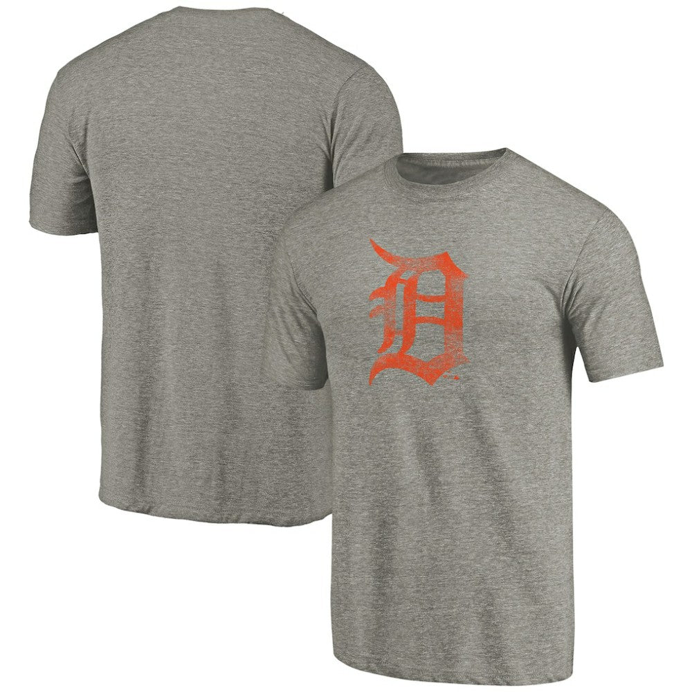 Detroit Tigers Distressed Team Tri-Blend T-Shirt - Ash