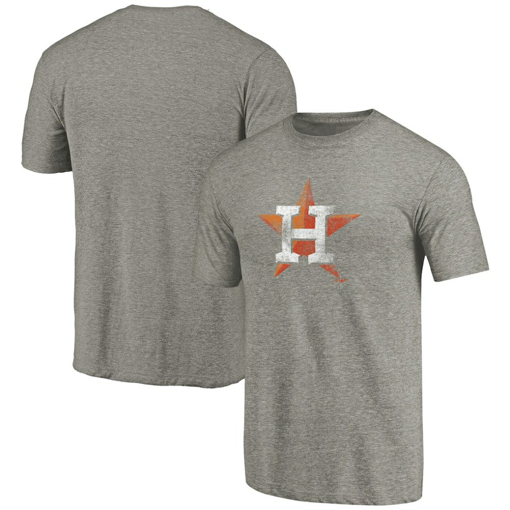 Houston Astros Distressed Team Tri-Blend T-Shirt - Ash