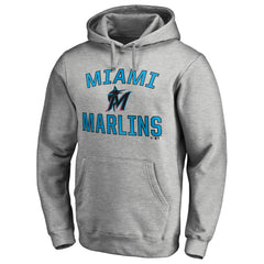 Miami Marlins Victory Arch Pullover Hoodie - Ash