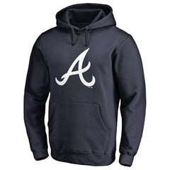 Atlanta Braves Official Logo Fitted Pullover Hoodie - Navy