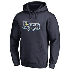 Tampa Bay Rays Official Logo Fitted Pullover Hoodie - Navy