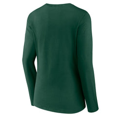 Athletics Women's Team Color Primary Logo V-Neck Long Sleeve T-Shirt - Green