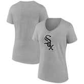 Chicago White Sox Women's Secondary Color Primary Logo T-Shirt - Ash