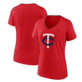 Minnesota Twins Women's Secondary Color Primary Logo T-Shirt - Red