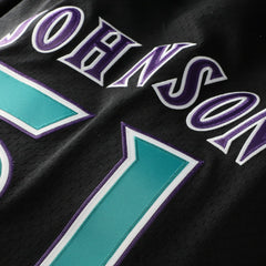 Randy Johnson Arizona Diamondbacks Cooperstown Collection Mesh Batting Practice Button-Up Jersey - Black | Mitchell & Ness