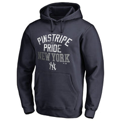 New York Yankees Hometown Collection Pinstripe Pride Pullover Hoodie - Navy