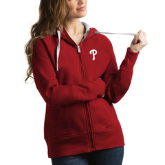 Philadelphia Phillies Antigua Women's Victory Full-Zip Hoodie - Red