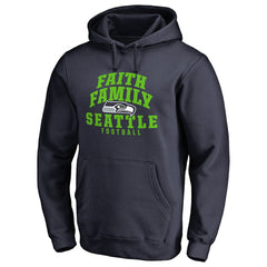 Seattle Seahawks Faith Family Pullover Hoodie - Navy sale