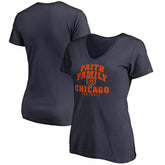 Chicago Bears Women's Faith Family T-Shirt - Navy outlet