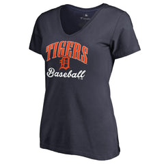 Detroit Tigers Women's Victory Script T-Shirt - Navy