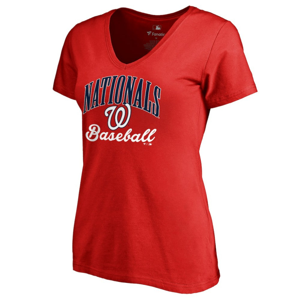 Washington Nationals Women's Victory Script T-Shirt - Red