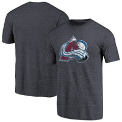Colorado Avalanche Distressed Team Primary Logo Tri-Blend T-Shirt Navy