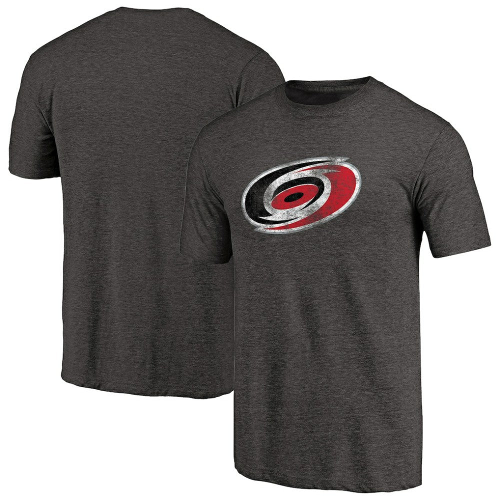 Carolina Hurricanes Distressed Team Primary Logo Tri-Blend T-Shirt Black