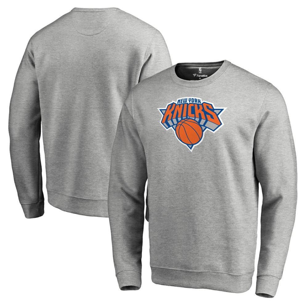 New York Knicks Primary Logo Sweatshirt - Heathered Gray cheap