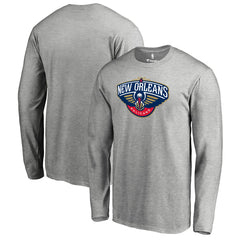 New Orleans Pelicans Primary Logo Long Sleeve T-Shirt - Heather Gray sale