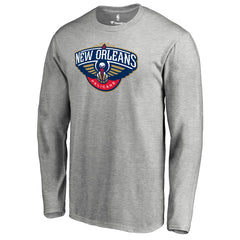 New Orleans Pelicans Primary Logo Long Sleeve T-Shirt - Heather Gray sale