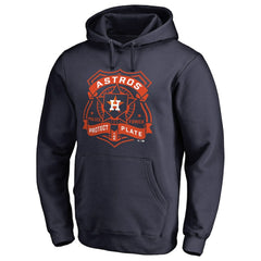 Houston Astros Police Badge Pullover Hoodie - Navy