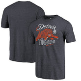 Detroit Tigers Tiger Claw Hometown Tri-Blend T-Shirt - Navy