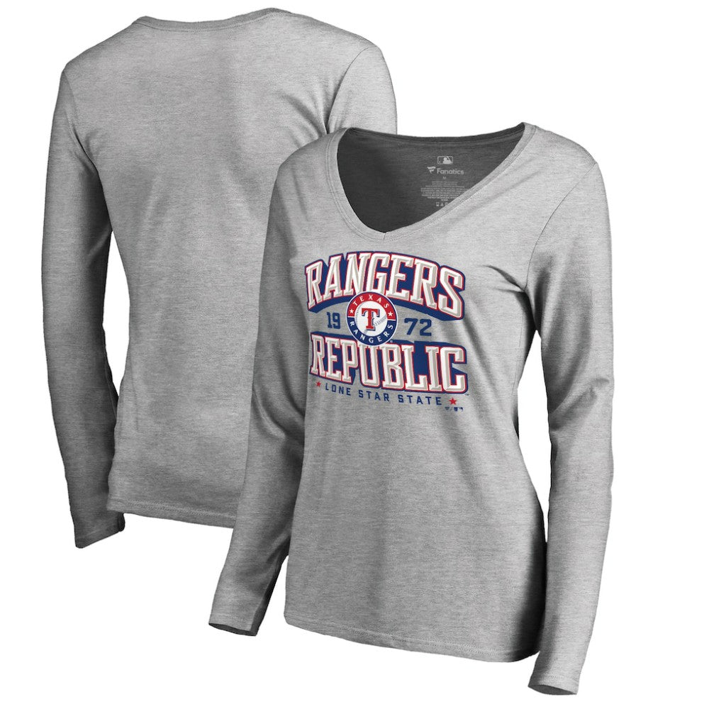 Texas Rangers Women's Rangers Republic Hometown Long Sleeve T-Shirt - Ash