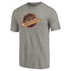 Vancouver Canucks Throwback Logo 1985-1986 Tri-Blend T-Shirt Ash