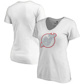 New Jersey Devils Women's Whiteout V-Neck T-Shirt White