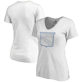 New York Rangers Women's Whiteout V-Neck T-Shirt White