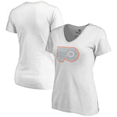 Philadelphia Flyers Women's Whiteout V-Neck T-Shirt White