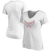 Washington Capitals Women's Whiteout V-Neck T-Shirt White