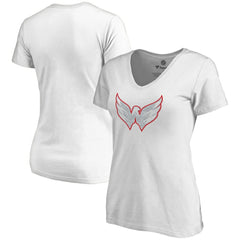 Washington Capitals Women's Whiteout V-Neck T-Shirt White