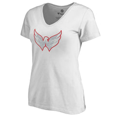 Washington Capitals Women's Whiteout V-Neck T-Shirt White