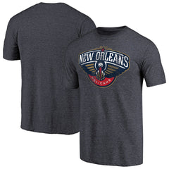 New Orleans Pelicans Distressed Team Logo Tri-Blend T-Shirt - Heather Navy on sale