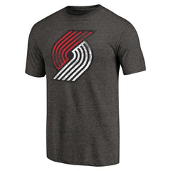 Portland Trail Blazers Distressed Team Logo Tri-Blend T-Shirt - Heather Black sale