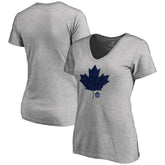 Toronto Maple Leafs Women's Hometown Collection Leafs V-Neck T-Shirt ash
