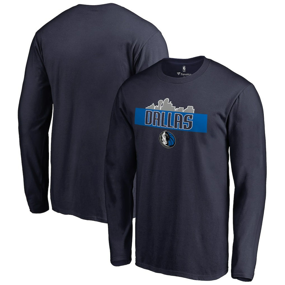 Dallas Mavericks Hometown Collection Skyline Long Sleeve T-Shirt sale - Navy sale
