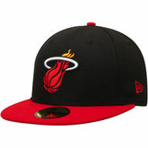 Miami Heat Team Color 2Tone 59FIFTY Fitted Hat - Black/Red | New Era sale