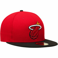 Miami Heat Team Color 2Tone 59FIFTY Fitted Hat - Red/Black | New Era outlet
