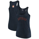 Houston Astros Soft as a Grape Women's Plus Size Swing for the Fences Racerback Tank Top - Navy