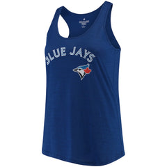 Toronto Blue Jays Soft as a Grape Women's Plus Size Swing for the Fences Racerback Tank Top - Royal