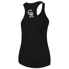 Colorado Rockies Soft as a Grape Women's Plus Size Swing for the Fences Racerback Tank Top - Black